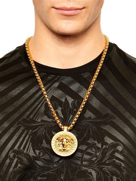 versace men's chain necklace|versace gold necklace for men.